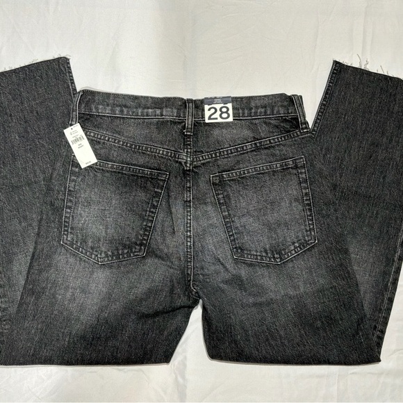 Gap Cheeky Straight High Rise Jeans Womens 2 26 Sky Gray Raw Hem Ankle Crop 90s - Picture 3 of 7
